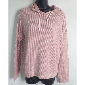 Caution To The Wind Pink Striped Hoodie